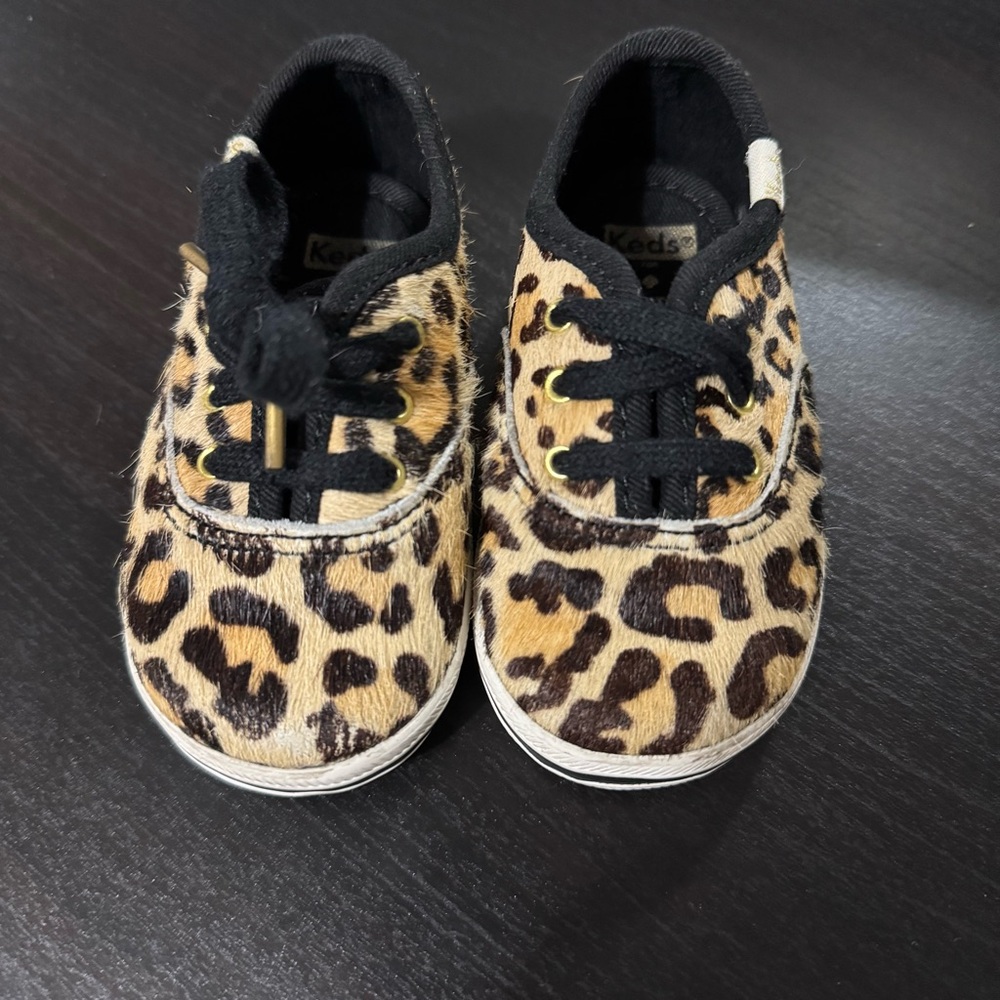 Baby Girl Keds X Kate Spade Leopard Shoes